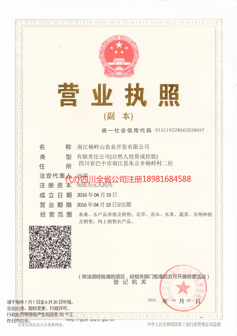 阜阳阜阳杨岭山农业开发有限公司